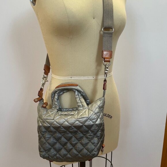 MZ Wallace Handbags - MZ Wallace Sutton Micro Tin/Steel Metal cross body bag